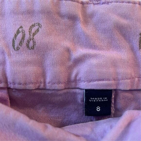 Gap Women's Chino Shorts Purple Size 8 Functional Pockets - Picture 4 of 7